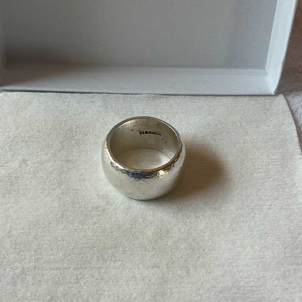 Wide Chunky Silver Band Ring
